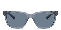 Shop Armani Exchange Unisex Square Sunglasses in Blue/Dark Blue online.