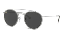 Shop Ray-Ban Unisex Round Sunglasses in Silver online.
