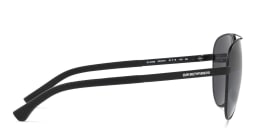 Shop Emporio Armani Pilot Sunglasses in Matte Black online.