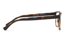 Shop Emporio Armani Rectangle Eyeglasses in Matte Havana online.