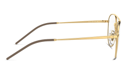 Shop Ray-Ban Unisex Round Eyeglasses in Gold online.