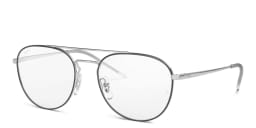 Shop Ray-Ban Unisex Panthos Eyeglasses in Black On Silver online.
