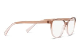Shop Armani Exchange Logo Lettering Cat-Eye Eyeglasses in Pink online.