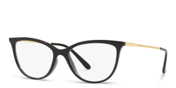 Shop Vogue Eyewear Cat-Eye Eyeglasses in Matte Black online.