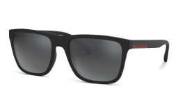Shop Armani Exchange Logo Lettering Square Sunglasses in Black online.