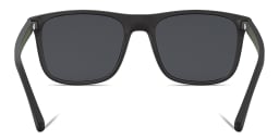 Shop Emporio Armani Square Sunglasses in Matte Black online.
