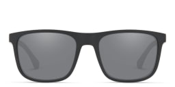 Shop Emporio Armani Square Sunglasses in Matte Black online.