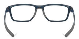Shop Oakley Metalink Wide Rectangle Eyeglasses in Matte Blue online.