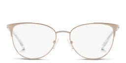 Shop Armani Exchange A|X Logo Cat-Eye Eyeglasses in Shiny Pale Gold online.