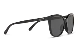 Shop Coach Logo Lettering Square Sunglasses in Black online.