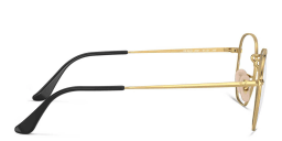 Shop Ray-Ban Hexagonal Optics Unisex Eyeglasses in Black On Gold online.