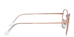Shop Ray-Ban Unisex Hexagonal Irregular Eyeglasses in Rose Gold online.