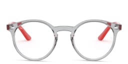 Shop Ray-Ban Junior Kids Round Eyeglasses in Transparent Grey online.