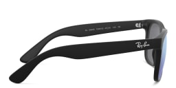 Shop Ray-Ban Junior Kids Wayfarer Square Sunglasses in Black online.