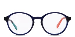 Shop Tempo Round Eyeglasses in Dark Blue online.