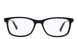 Shop Tempo Rectangle Eyeglasses in Black online.