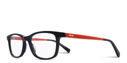 Shop Tempo Rectangle Eyeglasses in Black online.