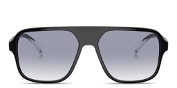 Shop Dolce & Gabbana Logo Signature Pilot Sunglasses in Black online.