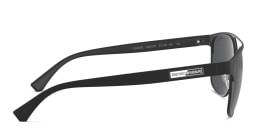 Shop Emporio Armani Square Sunglasses in Matte Black online.