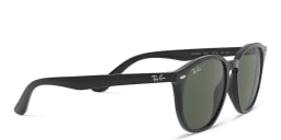 Shop Ray-Ban Junior Kids Irregular Polished Sunglasses in Black online.