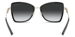 Shop Michael Kors Corsica Butterfly Sunglasses in Black Gold online.