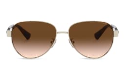 Shop Coach Aviator Sunglasses in Brown online.