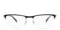 Shop EYE'M Half Rim Rectangle Eyeglasses in Gold online.