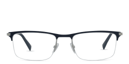 Shop EYE'M Half Rim Rectangle Eyeglasses in Blue online.