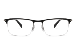 Shop EYE'M Half Rim Rectangle Eyeglasses in Black online.