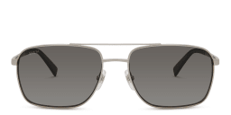 Shop EYE'M Square Sunglasses in Silver/Grey online.