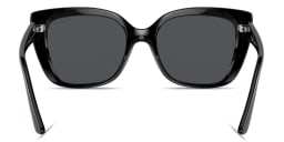 Shop Vogue Eyewear Logo Lettering Cat-Eye Sunglasses in Black online.