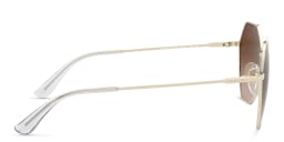 Shop Vogue Eyewear Irregular Sunglasses in Gold online.