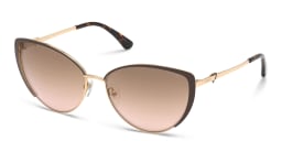 Shop Guess Wide Cat-Eye Sunglasses in Brown online.