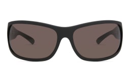 Shop EYE'M Wide Rectangle Sunglasses in Black/Brown online.