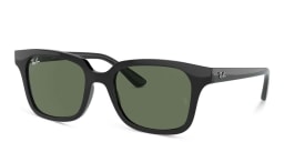 Shop Ray-Ban Junior Kids Square Sunglasses in Black online.