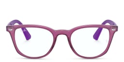 Shop Ray-Ban Junior Kids Square Eyeglasses in Purple online.