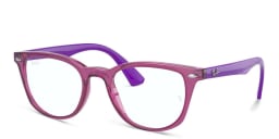 Shop Ray-Ban Junior Kids Square Eyeglasses in Purple online.