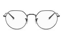 Shop Ray-Ban JACK Irregular Eyeglasses in Black online.