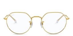 Shop Ray-Ban JACK Irregular Eyeglasses in Gold online.