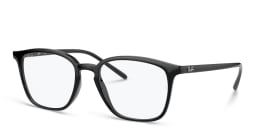 Shop Ray-Ban Logo Signature Unisex Square Eyeglasses in Black online.