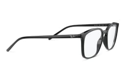 Shop Ray-Ban Logo Signature Unisex Square Eyeglasses in Black online.