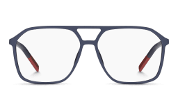 Shop Tommy Hilfiger Wide Aviator Eyeglasses in Blue online.