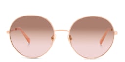Shop EYE'M Round Sunglasses in Gold/Brown Pink Silver online.