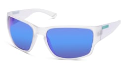 Shop EYE'M Rectangle Sunglasses in Clear online.