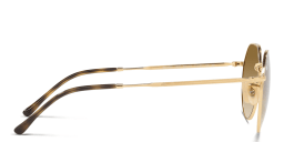 Shop Ray-Ban Jack Unisex Irregular Sunglasses in Polished Gold online.