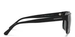 Shop Emporio Armani Square Sunglasses in Shiny Black online.