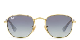Shop Ray-Ban Junior Frank Kids Square Sunglasses in Gold/Blue Gradient online.