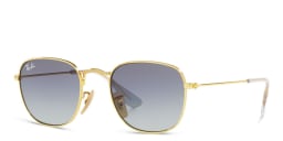 Shop Ray-Ban Junior Kids Square Sunglasses in Gold online.