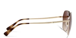 Shop Vogue Eyewear Irregular Sunglasses in Gold online.