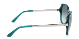 Shop Calvin Klein Square Sunglasses in Green online.